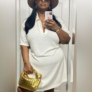 Plus Size H&M Terry Knit Collared Dress